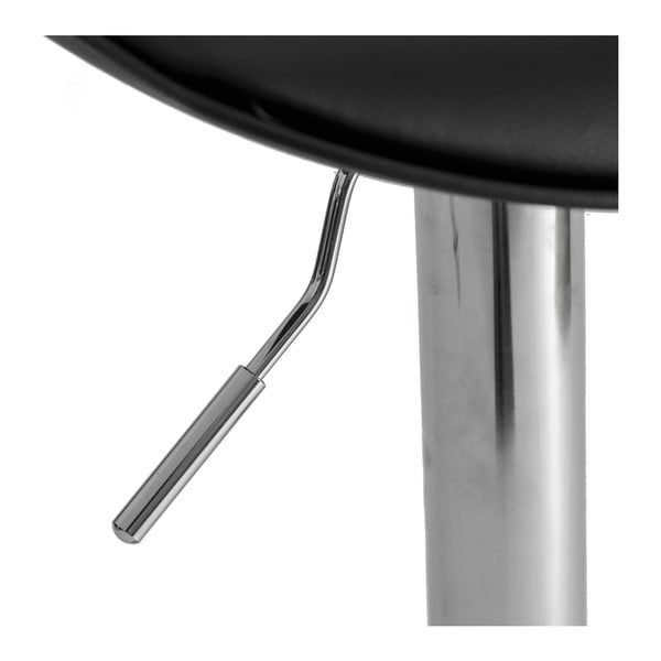 Černé barové židle s nastavitelnou výškou z imitace kůže v sadě 2 ks (výška sedáku 56,5 cm) – Casa Selección-image-4