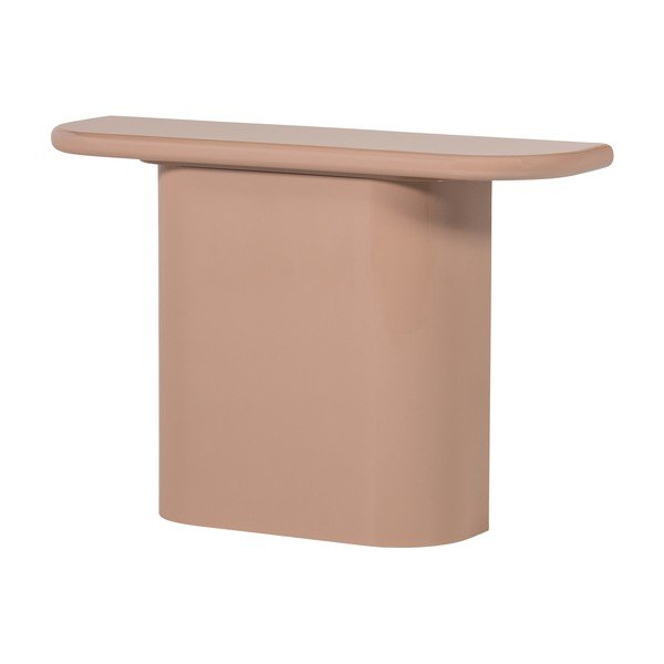Světle růžový lesklý konzolový stolek 30x120 cm Nocta – WOOOD