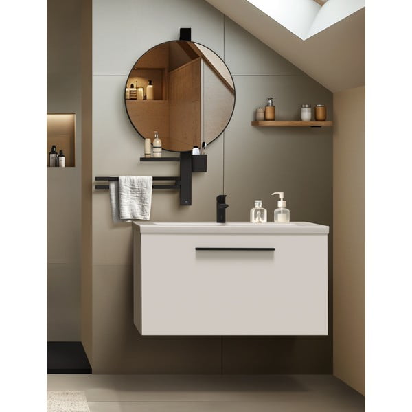 Nástěnné zrcadlo s poličkou a věšákem ø 51 cm ALU+ – Ideal Standard-image-2