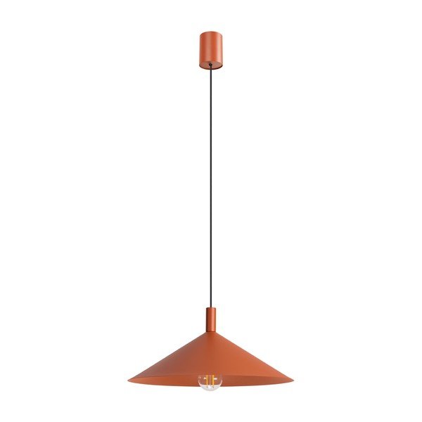 Ocelové závěsné svítidlo v cihlové barvě ø 40 cm Zylo – Sollux