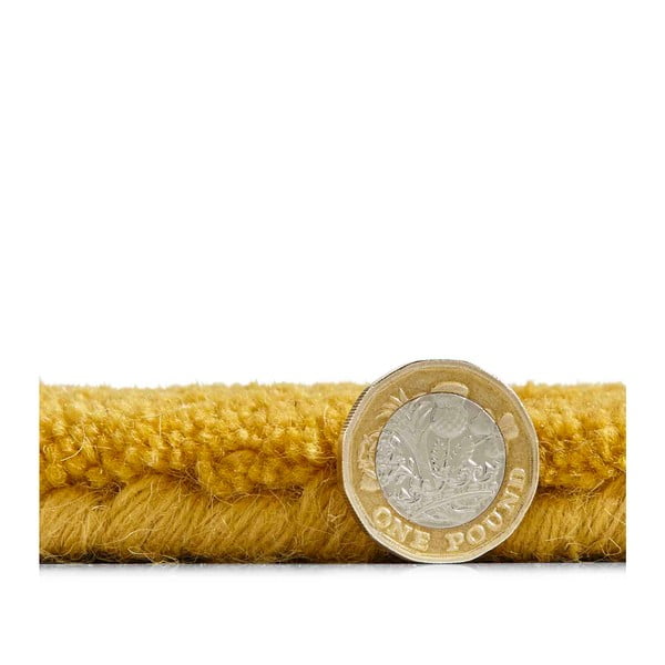 Hořčicově žlutý vlněný koberec Think Rugs Kasbah, 120 x 170 cm-image-2