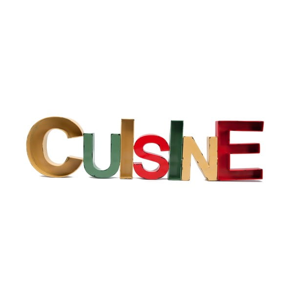 Dekorativní kovový nápis Antic Line Cuisine, 97 x 25 cm