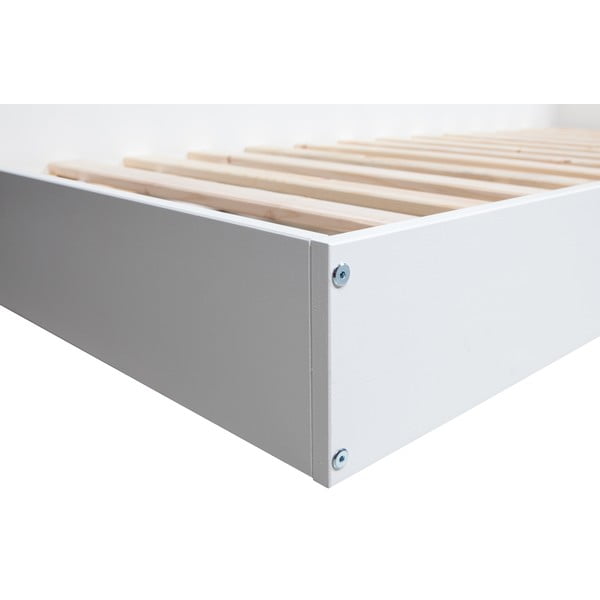 Bílá jednolůžková postel z borovicového dřeva WOOOD Connect, 90 x 200 cm-image-3