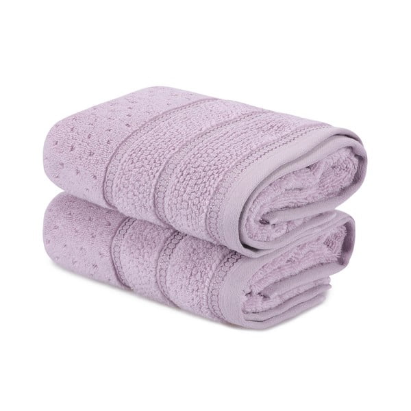 Sada 2 fialových bavlněných ručníků Foutastic Arella, 50 x 90 cm-image-2