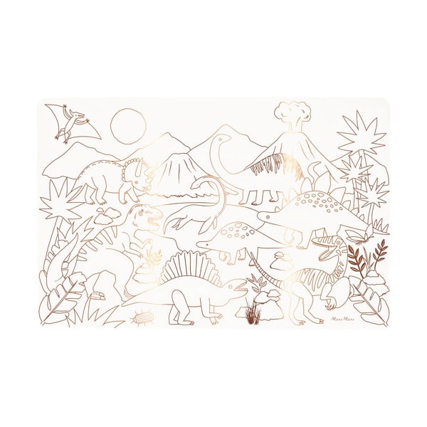 Papírová prostírání v sadě 8 ks 28x42.5 cm Dinosaurs – Meri Meri-image-3