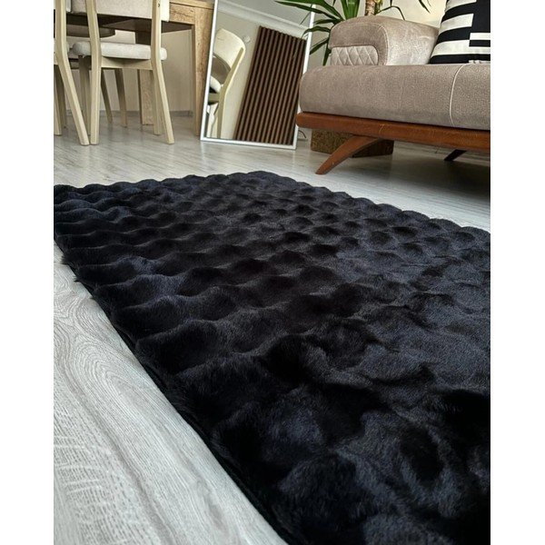Černý pratelný koberec 150x230 cm Bubble Black – Mila Home-image-2