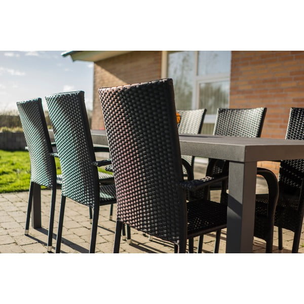 Set šedého zahradního nábytku se 6 židlemi osob Le Bonom Viking XL-image-1