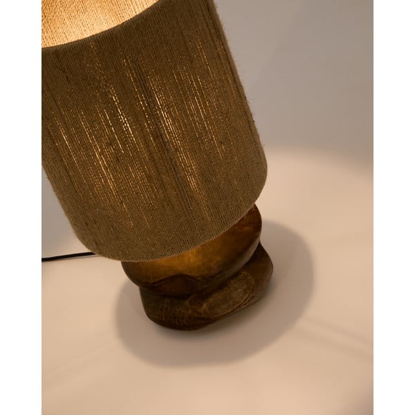 Stolní lampa v tmavě přírodní barvě z masivu akácie (výška 43 cm) Kor – Kave Home-image-2