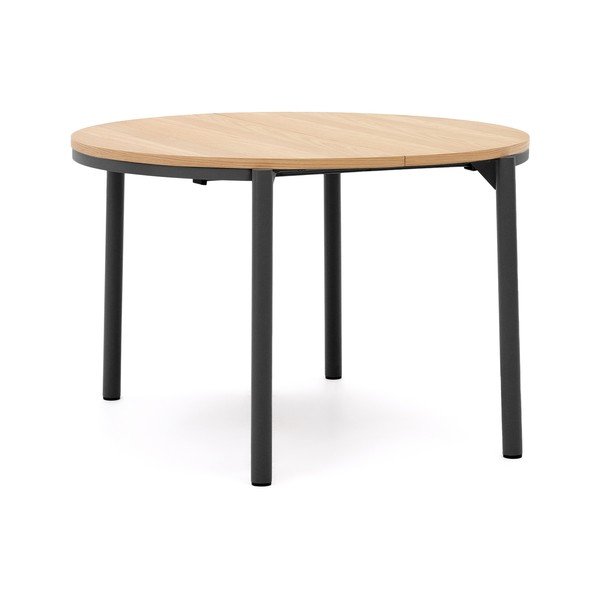 Kulatý rozkládací jídelní stůl v dekoru dubu ø 120 cm Montuiri – Kave Home-image-3