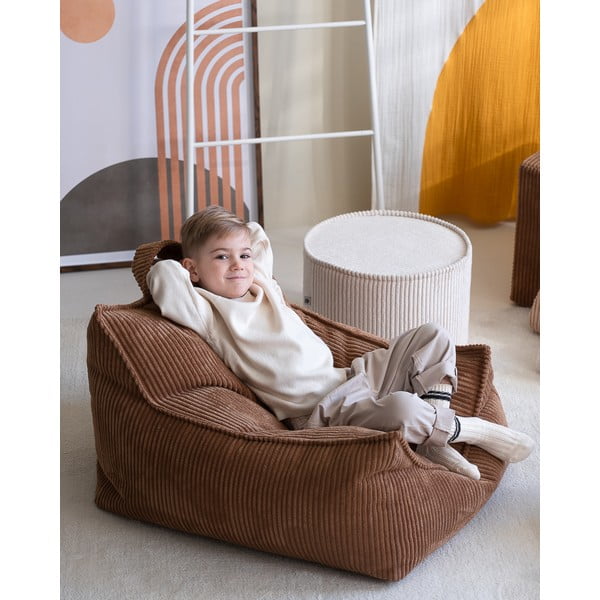 Krémový manšestrový dětský puf – Wigiwama-image-2