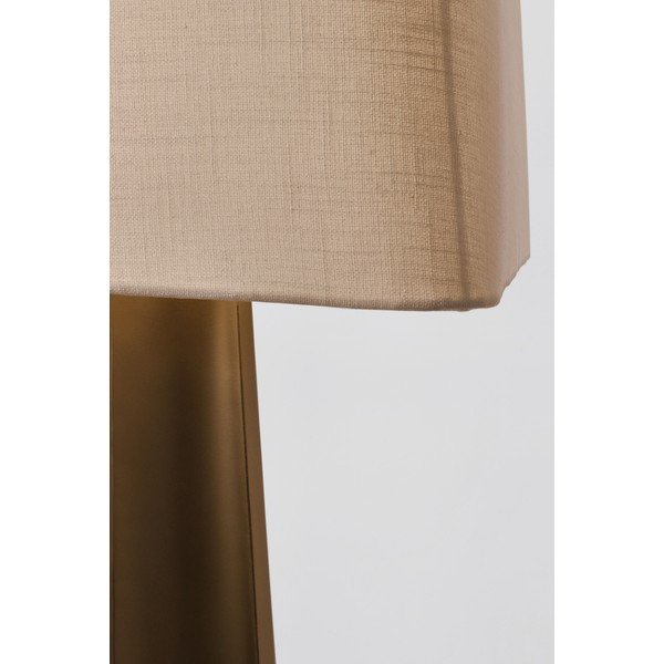 Stojací lampa ve zlaté barvě s textilním stínidlem (výška 151 cm) Tripura – Bizzotto-image-3