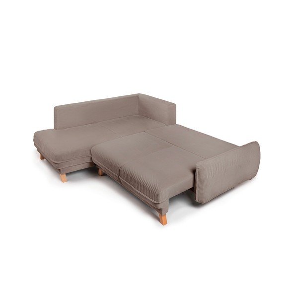 Taupe manšestrová rozkládací/s úložným prostorem rohová pohovka (pravý roh/do L) Tori – Bonami Selection-image-3
