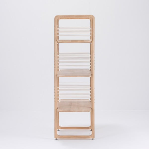 Knihovna z masivního dubového dřeva Gazzda Muse, výška 140 cm-image-4