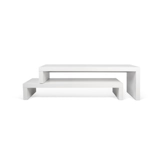 Bílý variabilní TV stolek TemaHome Cliff Walnut