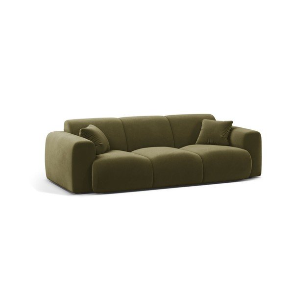 Khaki sametová pohovka 235 cm Molino – Micadoni 