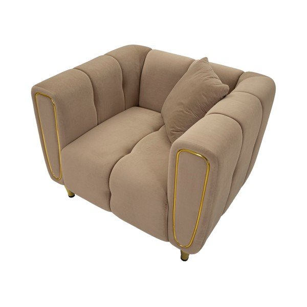 Taupe sametové křeslo Alma – Mauro Ferretti-image-4