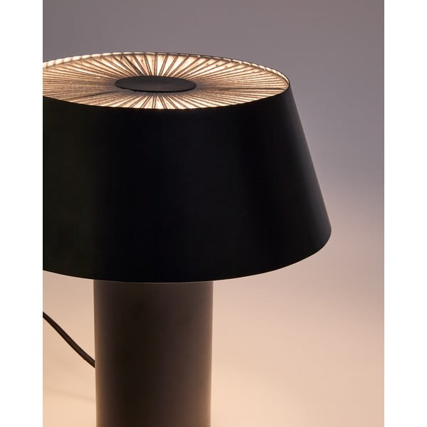 Černá stolní lampa s kovovým stínidlem (výška 32 cm) Ancare – Kave Home-image-2