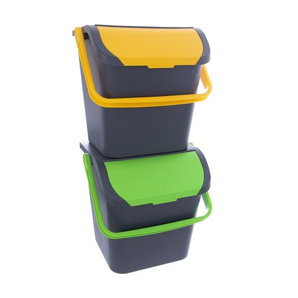 Plastový odpadkový koš na tříděný odpad 28 l Eko – Orion-image-2