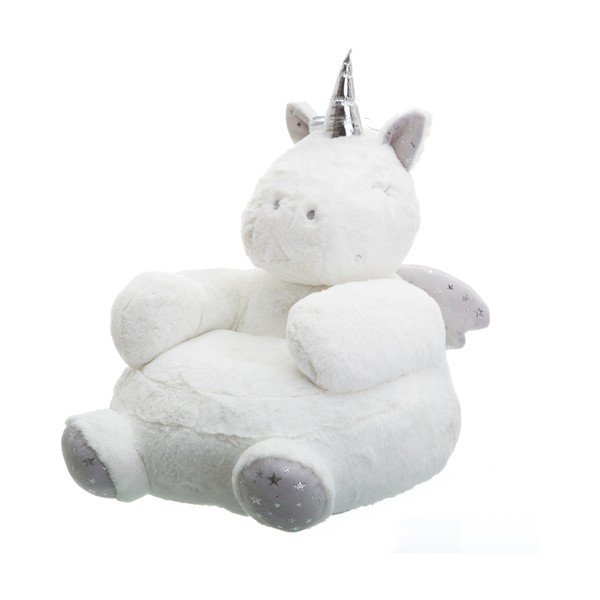 Bílý puf ve tvaru jednorožce Unimasa Unicorn