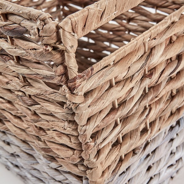 Proutěnný úložný box s bílým detailem Kave Home Woody-image-1