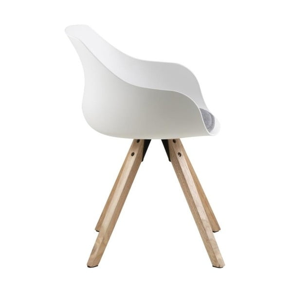 Bílé/šedé čalouněné jídelní židle v sadě 2 ks s područkami Tina – Actona-image-4