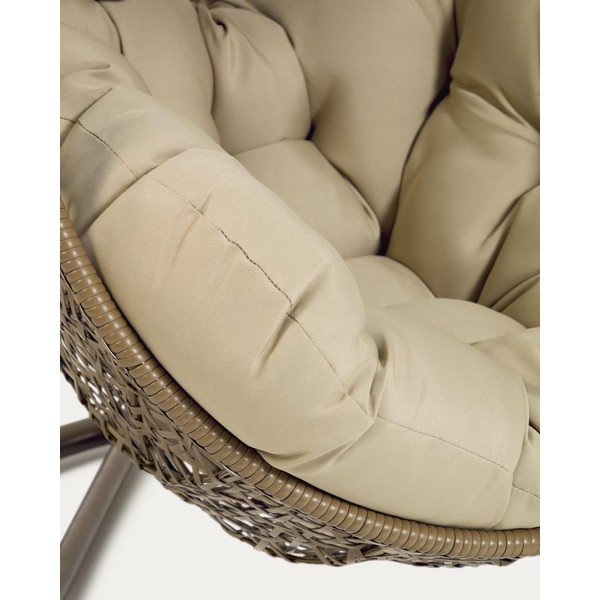 Hnědé závěsné zahradní křeslo Kave Home Florina-image-4