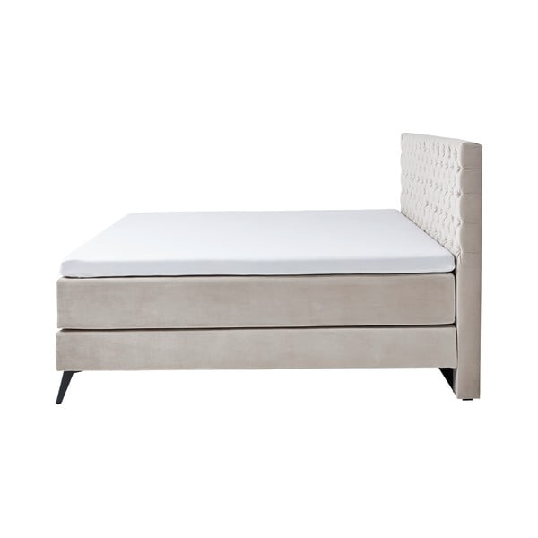 Bílá/krémová boxspring postel 200x200 cm La Maison – Meise Möbel-image-3