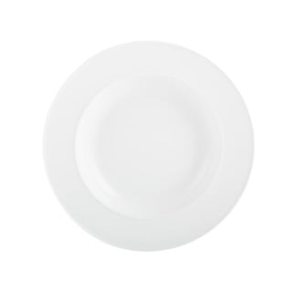 Bílý porcelánový hluboký talíř Mikasa Ridget, ø 29,5 cm