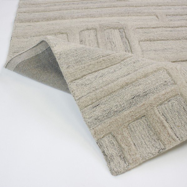 Šedobéžový ručně tkaný vlněný koberec 160x230 cm Elva  – Flair Rugs-image-2