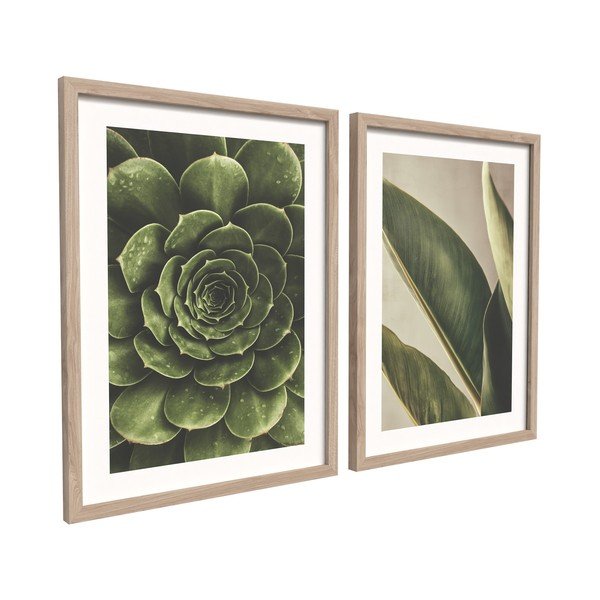 Tištěné obrazy v sadě 2 ks s rámem 30x40 cm Beauty Green – Styler-image-2