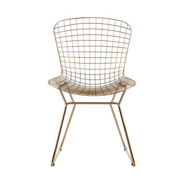 Kovová jídelní židle ve zlaté barvě District – Premier Housewares-image-2