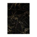 Černý koberec Universal Gold Marble, 80 x 150 cm