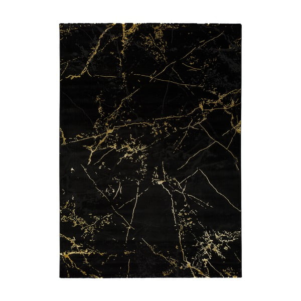 Černý koberec Universal Gold Marble, 160 x 230 cm