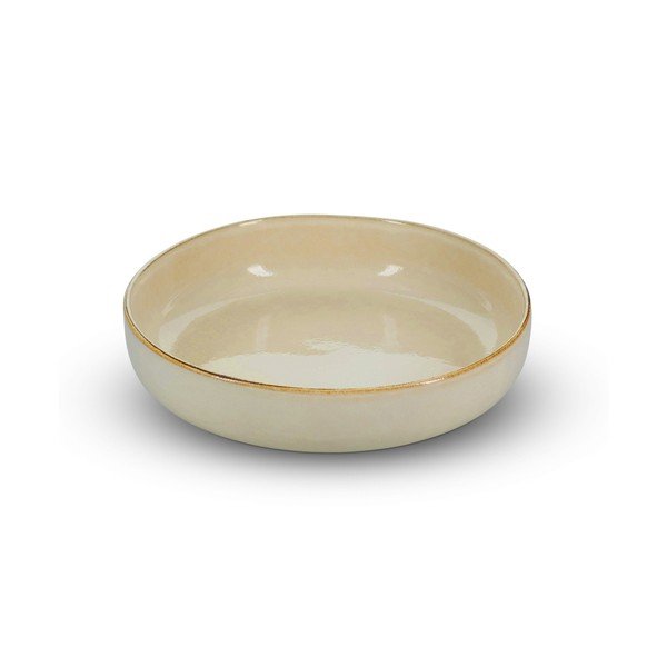 Béžový servírovací talíř z kameniny Meridian – Salt&Pepper
