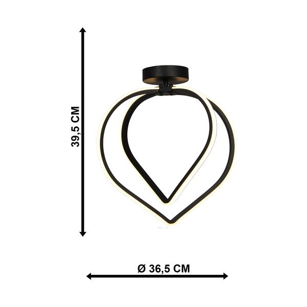 Černé kovové LED stropní svítidlo Pars – Squid Lighting-image-4