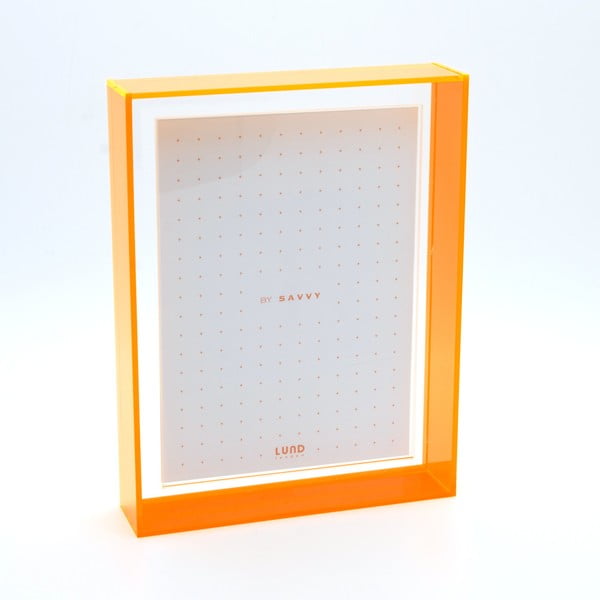 Rámeček na fotografie s oranžovými hranami Lund London Flash Blocco, 16,6 x 21,6 cm