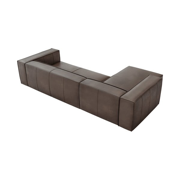 Hnědá kožená rohová pohovka (levý roh) Madame – Windsor & Co Sofas-image-4