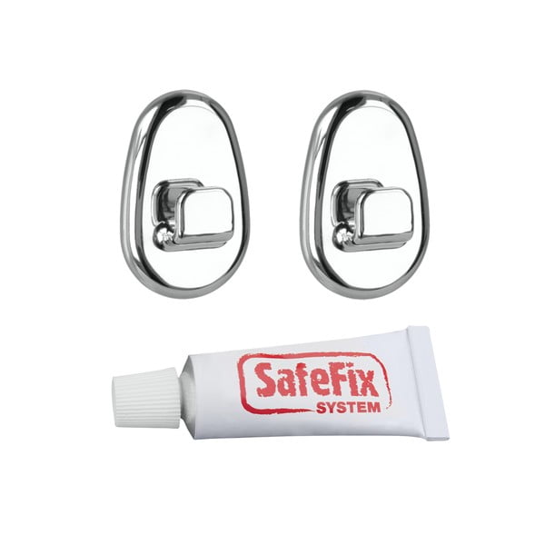 Sada 2 ks háčků a lepidla Metaltex Silver-image-1
