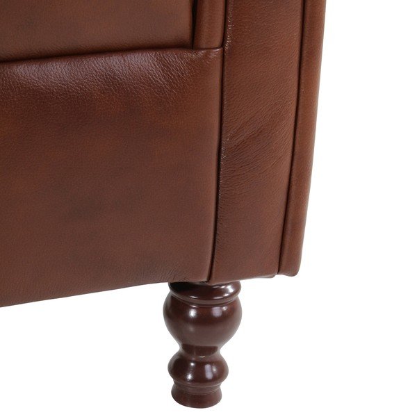 Hnědé kožené křeslo Max Winzer Vary-image-4
