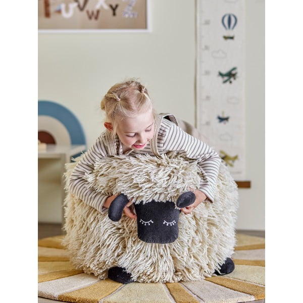 Krémový vlněný dětský sedací vak Dolly – Bloomingville Mini-image-3