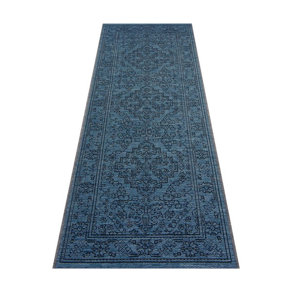 Tmavě modrý venkovní koberec NORTHRUGS Tyros, 70 x 200 cm-image-2