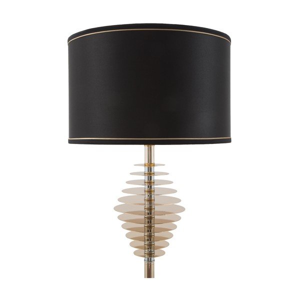 Černá stojací lampa s konstrukcí ve zlaté barvě Mauro Ferretti Terra-image-1