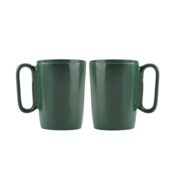 Tmavě zelené hrnky z kameniny v sadě 2 ks 250 ml Fuori – Vialli Design
