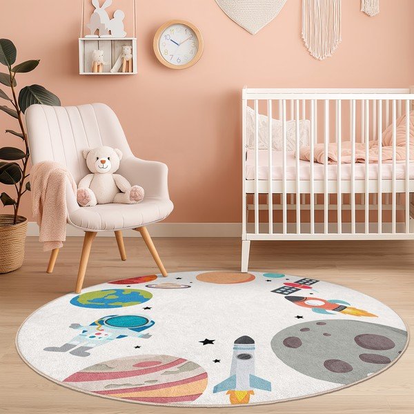 Pratelný dětský hrací koberec ø120 cm Space Trip – Mila Home-image-4