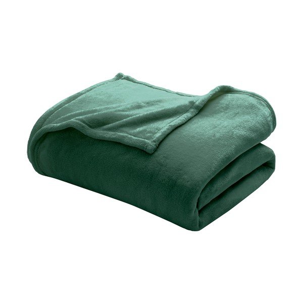 Zelená deka z mikroflanelu 220x240 cm Flanou – douceur d'intérieur