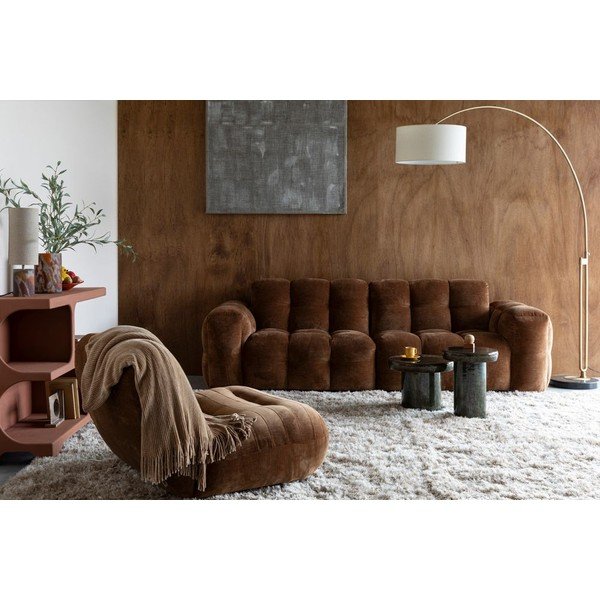 Hnědá sametová modulární pohovka 264 cm Hackman – Dutchbone-image-4