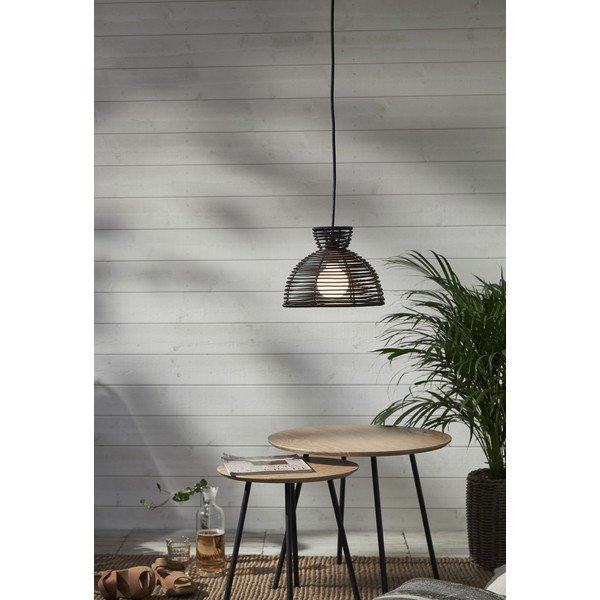 Černé venkovní stínidlo na stropní svítidlo Star Trading Runde, ø 26 cm-image-2