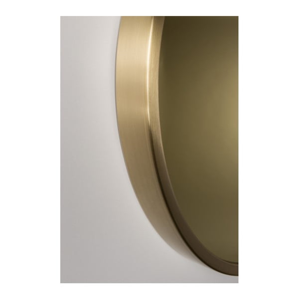 Nástěnné ocelové zrcadlo ve zlaté barvě Zuiver Bandit, ø 60 cm-image-3