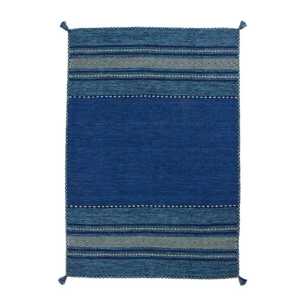 Modrý koberec Kayoom Native Blau, 200 x 290 cm