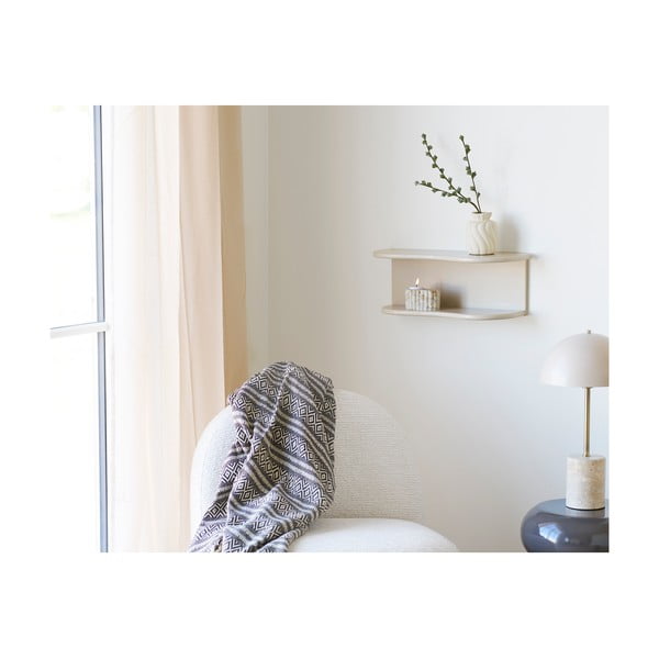 Hnědá deka z recyklované bavlny 130x180 cm Adana – House Nordic-image-2